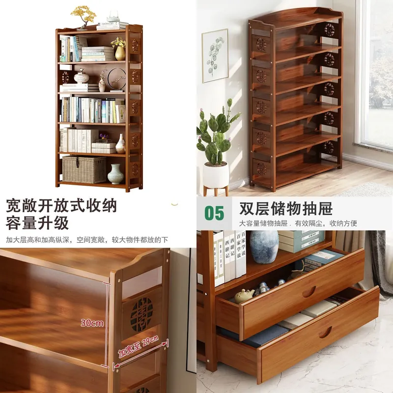 Home Furniture & Hardware Trading - Étagère en bois massif, étagère de