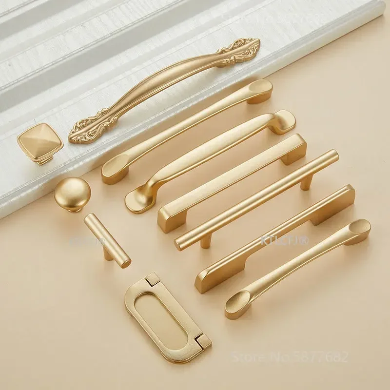 Drawer Pull Gold - Bouton de placard de cuisine carré